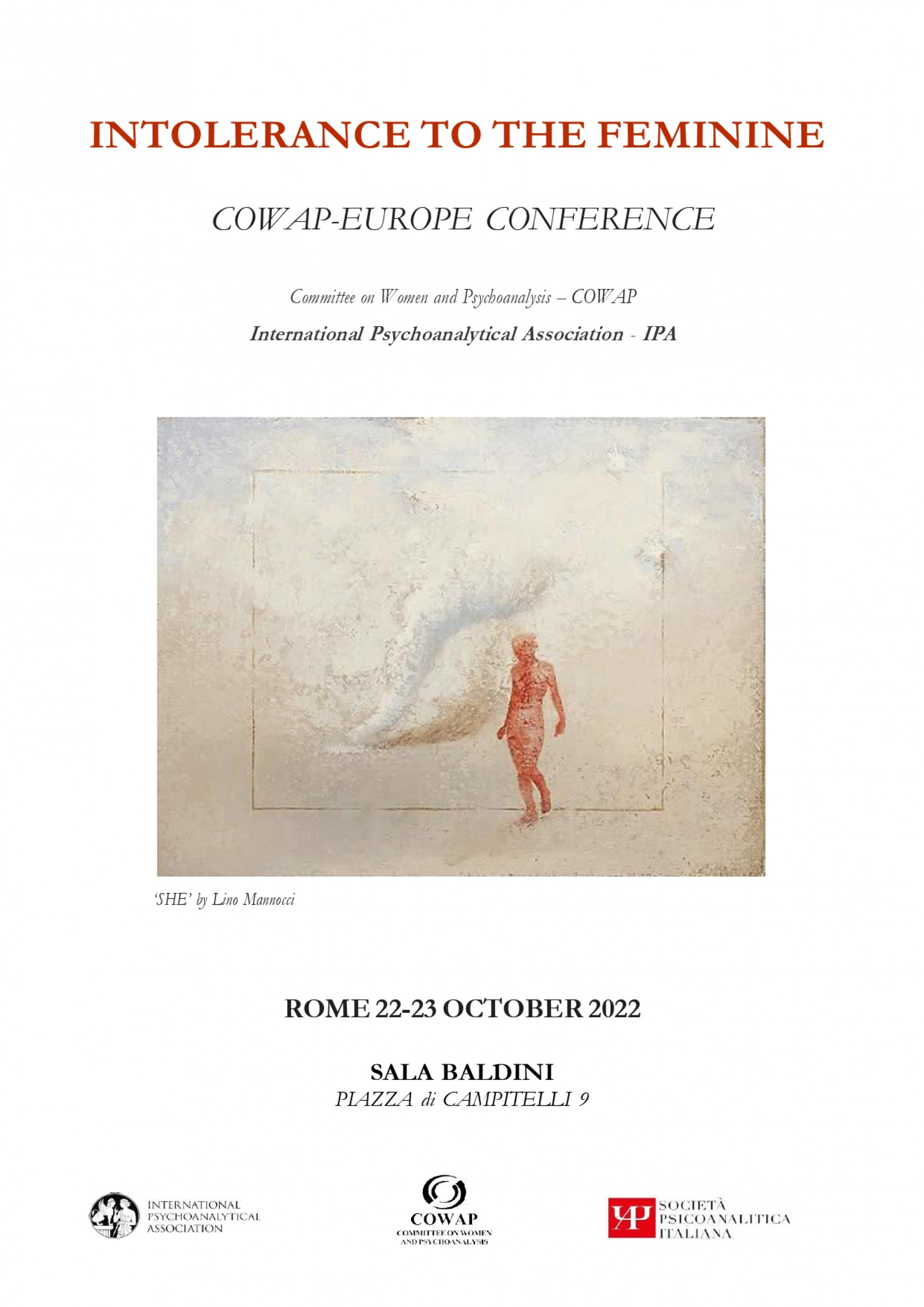 INTOLERANCE TO THE FEMININE - COWAP-EUROPE CONFERENCE